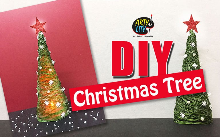 DIY Easy & Fun Small Christmas Tree - Christmas crafts - Artylity